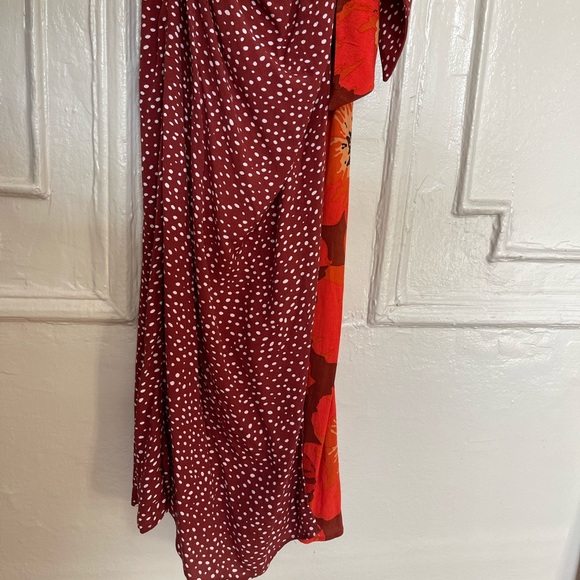 & Other Stories duo print midi dress, size: 2, 100% viscose - Picture 3 of 7